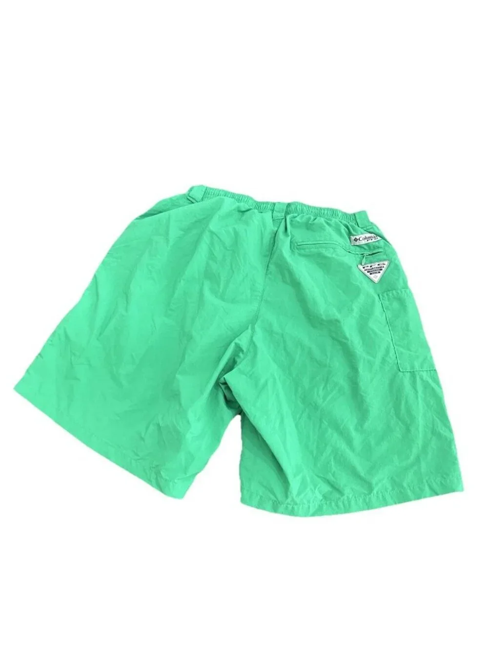 Men’s Columbia Swim Trunks Green Small 8” Inseam Liner Cut